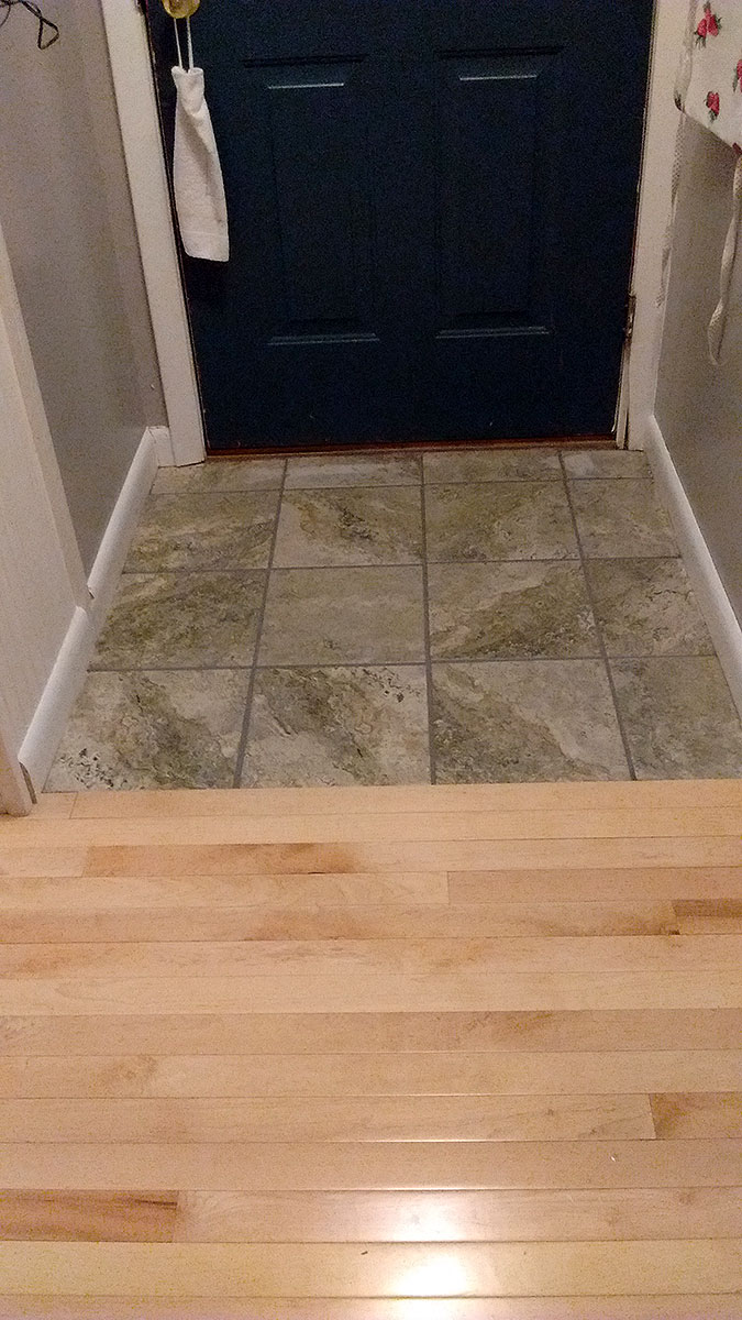 New 3/4" Maple flooring and Tile install 